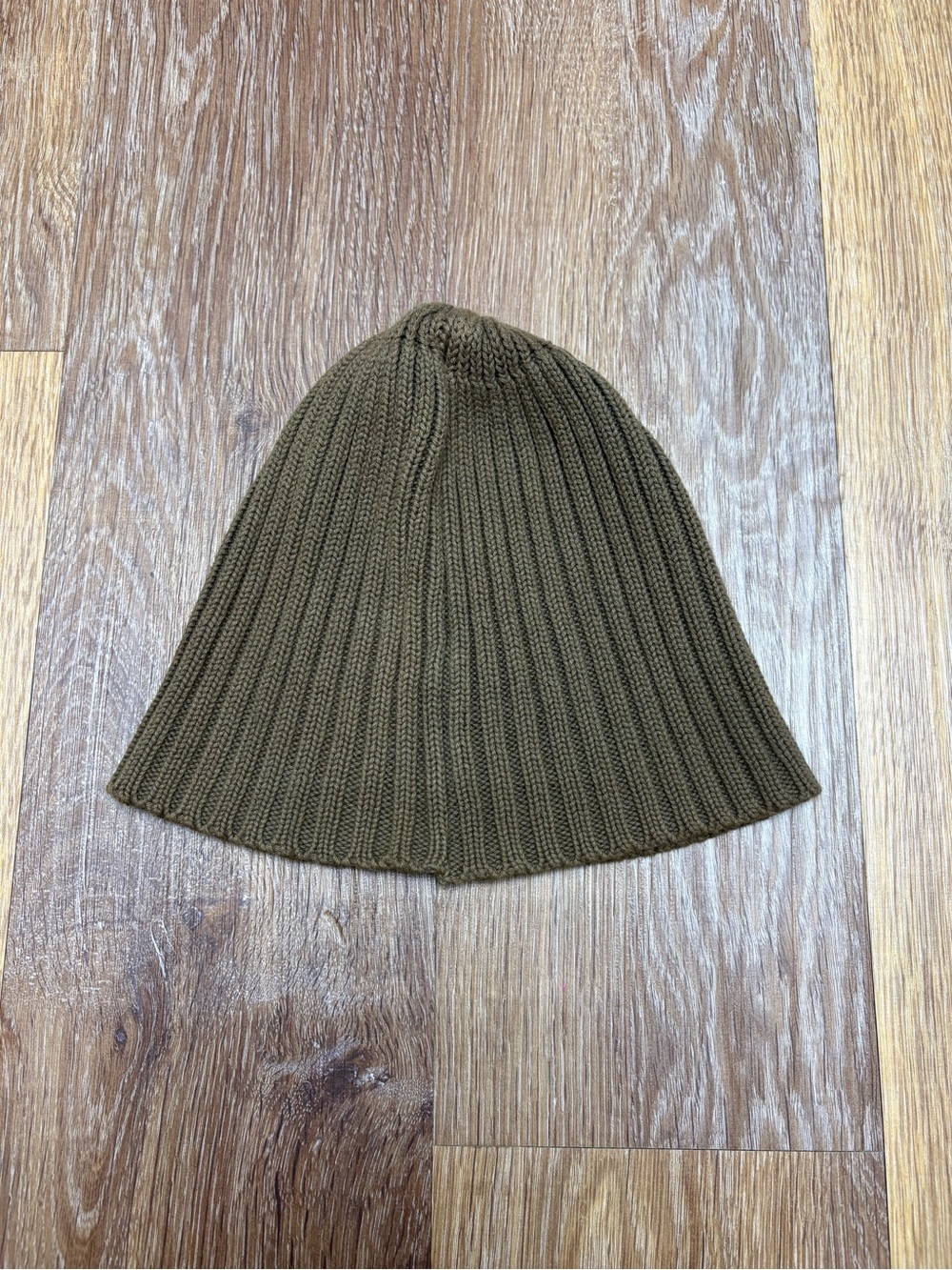 Ribbed Knit Beanie - Olive Brown